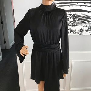 PrettyLittleThing Asymmetrical Black Dress